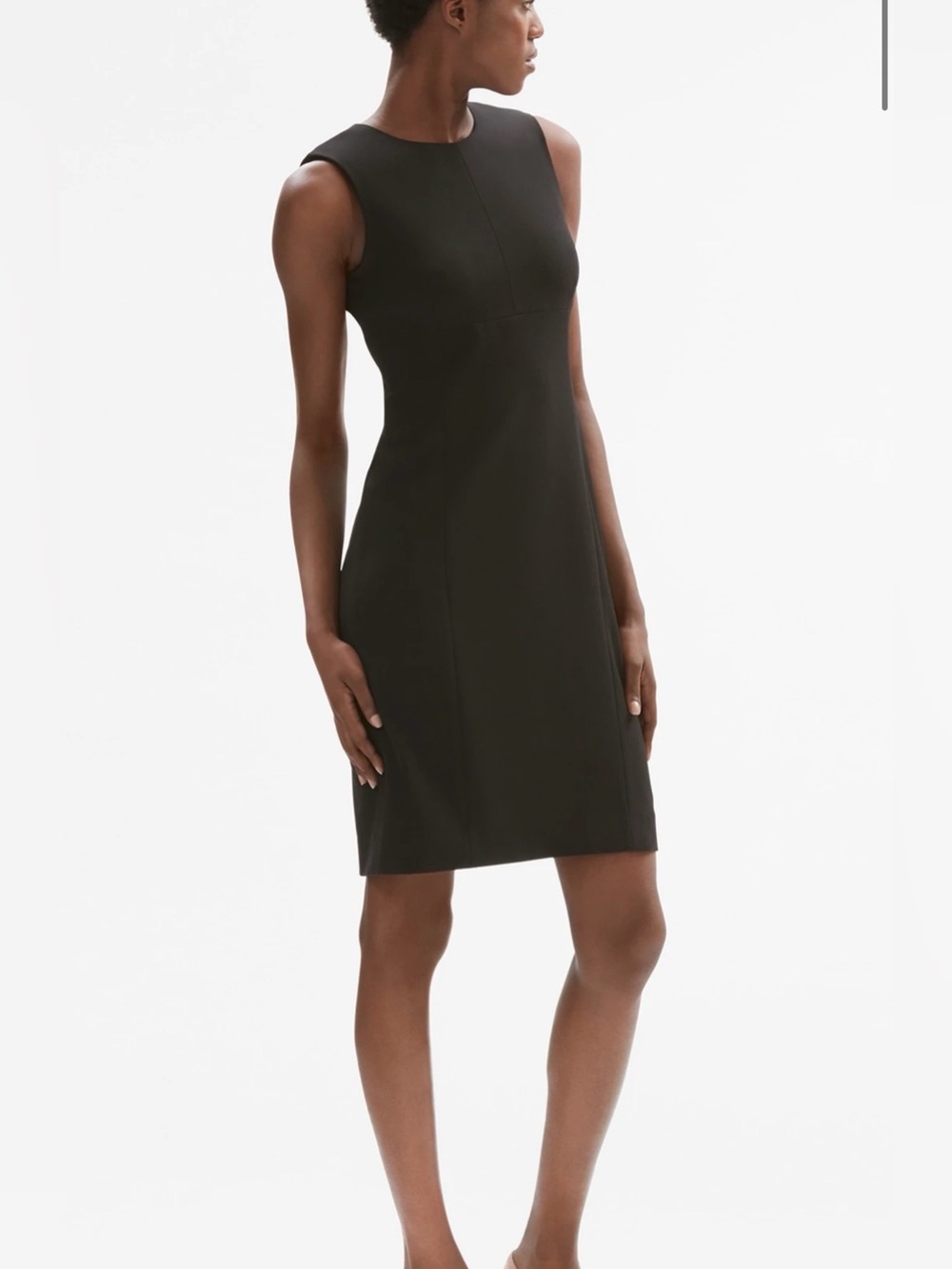 MM LaFleur Classic “Shirley” Sleeveless Black Sheath Dress